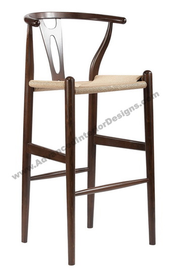 wishbone stool brown 1